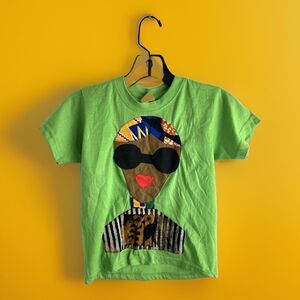 African Print Graphic Round Neck Want Short Sleeve 30
